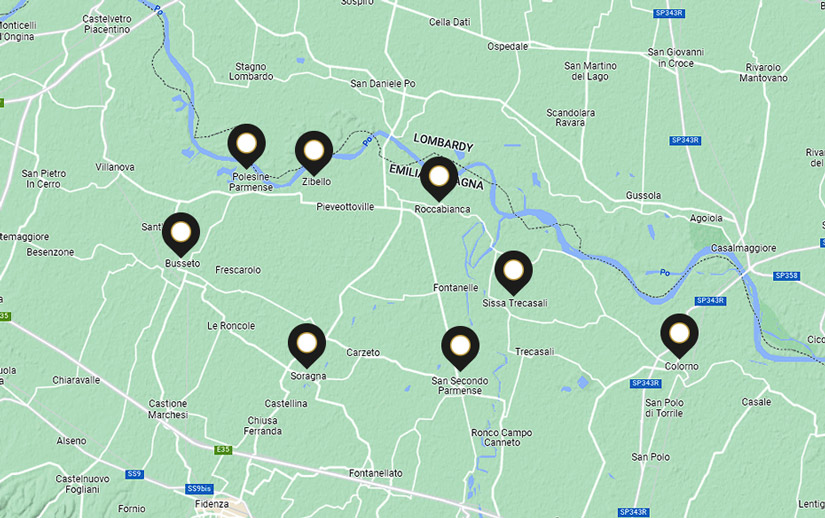 Mappa Territorio Antichi Produttori Terre di Nebbia